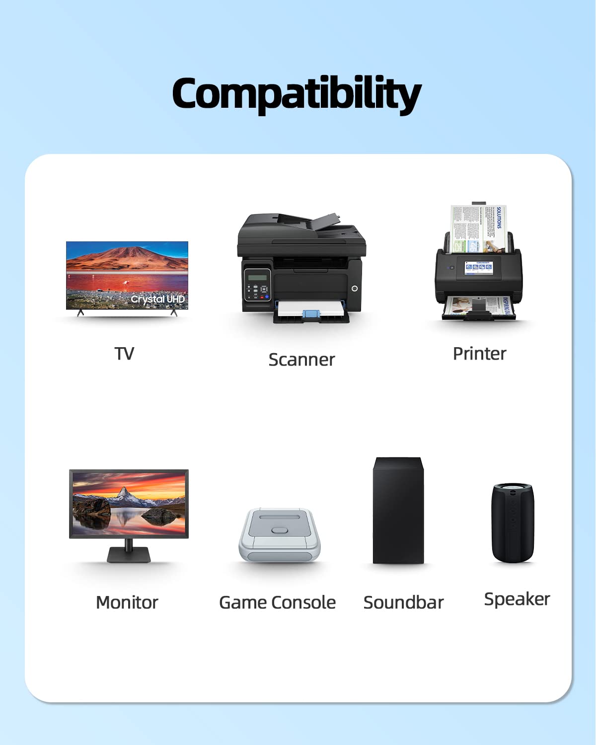 Superer Charger Cord for iRobot Roomba Home Base - Compatible with 600, 800, 900 Series & i Series, 2 Prong, Black, 15.12 x 7